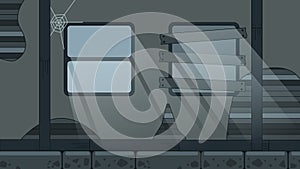 Halloween horror background in old house