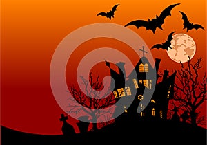 Halloween house flyer photo
