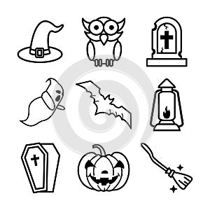 Halloween icon vector design template basic RGB