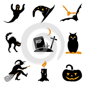 Halloween icon vector set