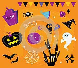 Halloween icons and design elements