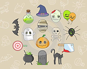 Halloween Icons set 01-03