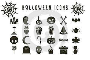 Halloween icons set.