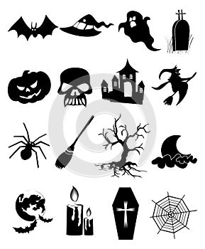 Halloween icons set