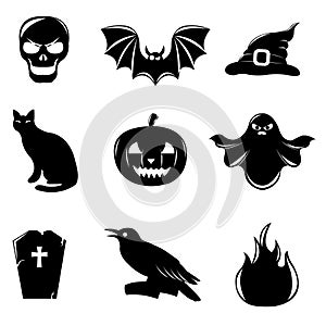 Halloween Icons. Vector