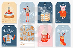 Collection of Christmas gift tags.