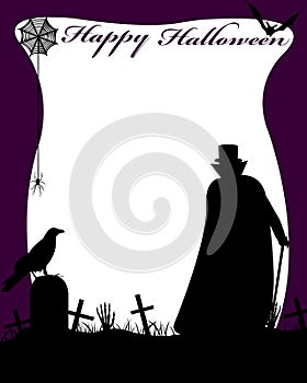 Halloween Illustration With Dracula