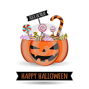 Halloween invitation card party design template.  banner. Trick or Treat  banner create