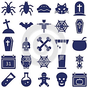 Halloween isolated Vector icons set every single icons can be easily modified or edited