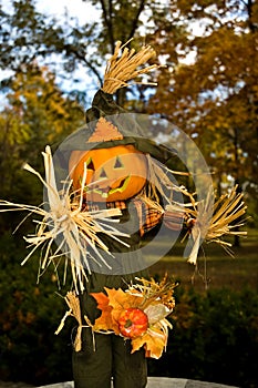 Halloween Jack-o-lanten Scarecrow - 1