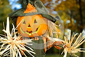 Halloween Jack-o-lanten Scarecrow - 2