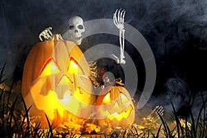 Halloween Jack-O-Lanterns and Ghoul