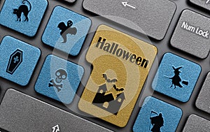 Halloween key on keyboard