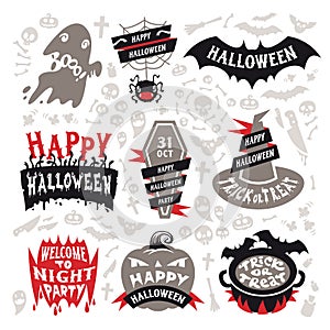 Halloween Labels Set