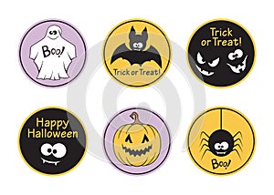 Halloween labels set