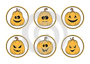 Halloween labels set