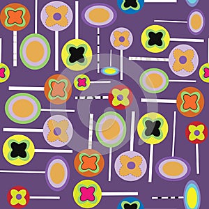 Halloween lollypops purple pattern