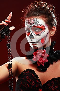 Halloween make up sugar skull