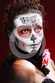 Halloween make up sugar skull