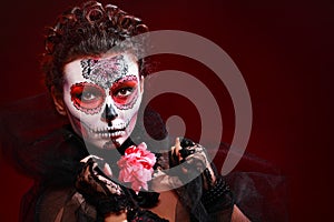 Halloween make up sugar skull