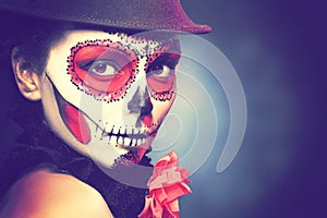 Halloween make up sugar skull