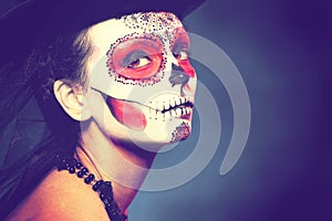 Halloween make up sugar skull