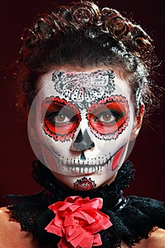 Halloween make up sugar skull