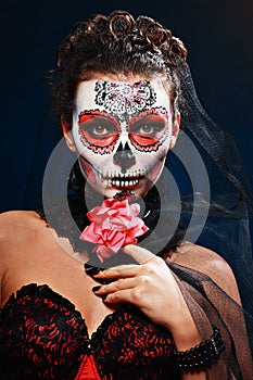 Halloween make up sugar skull