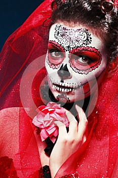 Halloween make up sugar skull