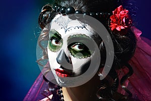 Halloween make up sugar skull