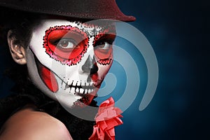 Halloween make up sugar skull