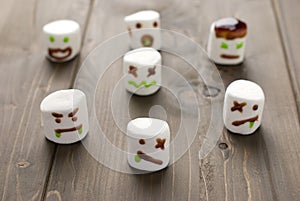Halloween marshmallow zombies