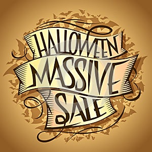 Halloween massive sale design concept