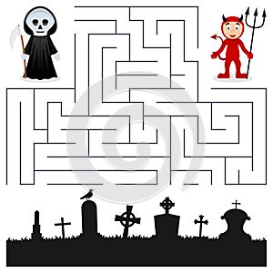 Halloween Maze - Grim Reaper & Devil