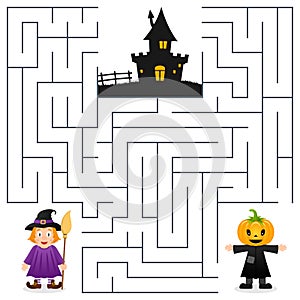 Halloween Maze - Scarecrow & Witch