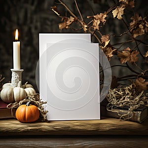 Halloween Mock up photo two blank high quality ai generated image