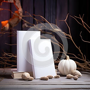 Halloween Mock up photo two blank high quality ai generated image