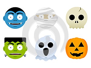 Halloween Monster Faces