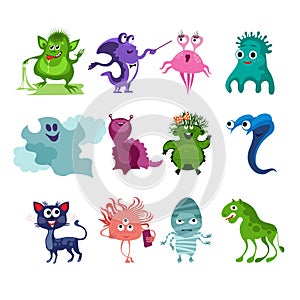 Halloween monsters or alien creatures