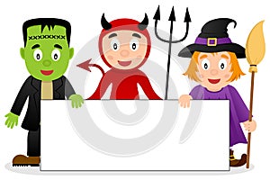 Halloween Monsters with Blank Banner [2]