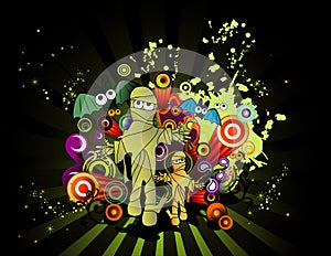 Halloween mummy vector