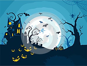 Halloween night background in vector part 3