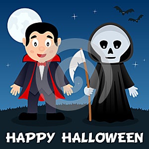 Halloween Night - Dracula & Grim Reaper