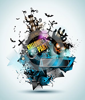 Halloween Night Event Flyer Party template with Space for text