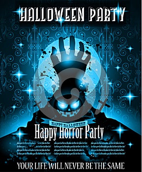 Halloween Night Event Flyer Party template with Space for text