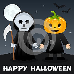 Halloween Night - Grim Reaper & Scarecrow