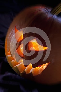 Halloween night pumpkin or Jack O Lantern photo