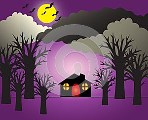 Halloween Night Scene