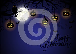 Halloween night spooky illustration VECTOR