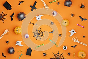 Halloween object background. 3d illustration